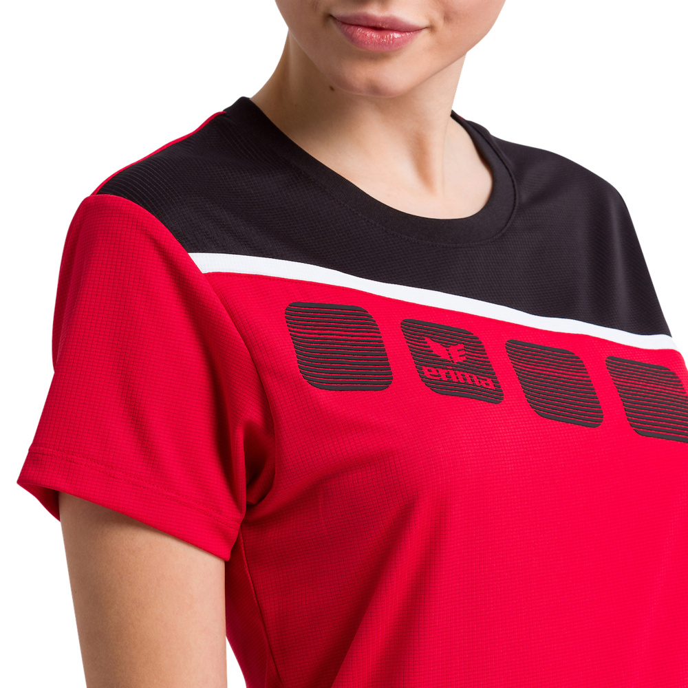 Camiseta negra y online roja mujer