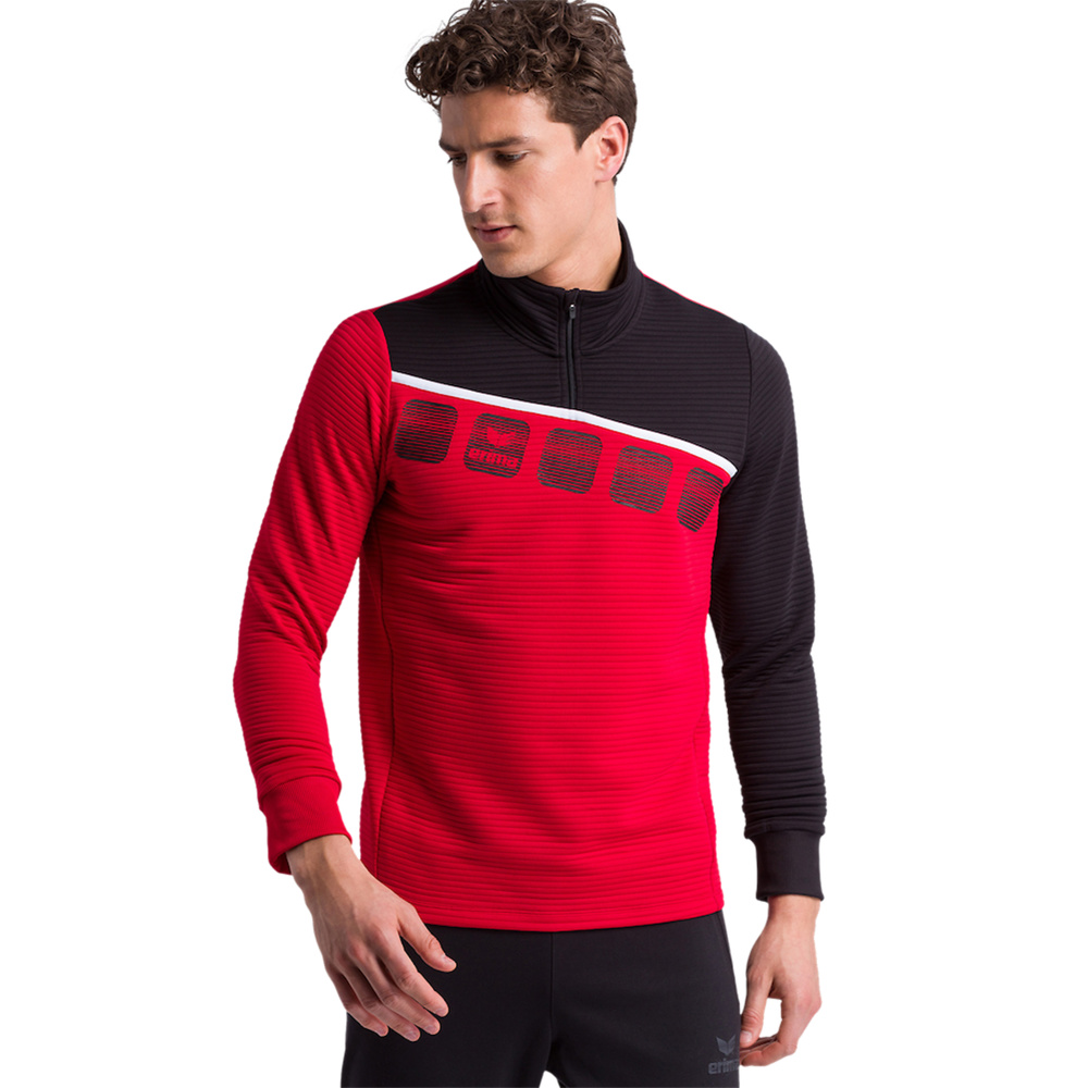 ERIMA 5 C SUDADERA ROJO NEGRO BLANCO NI O