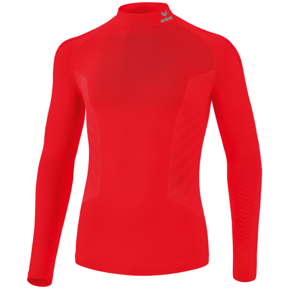 ERIMA ATHLETIC LONGSLEEVE TURTLENECK TOP, RED UNISEX. 