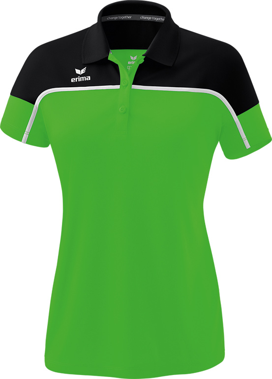 ERIMA CHANGE POLO-SHIRT, GREEN-BLACK-WHITE WOMEN. 