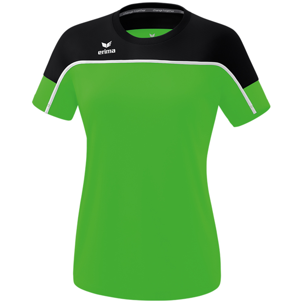 ERIMA CHANGE SHORT SLEEVE T-SHIRT, GREEN-BLACK-WHITE WOMEN. 