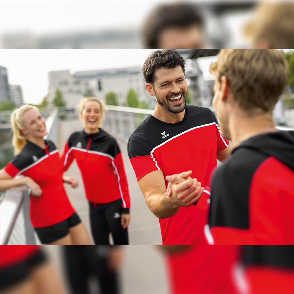 ERIMA CHANGE SHORT SLEEVE T-SHIRT, RED-BLACK-WHITE MEN. 