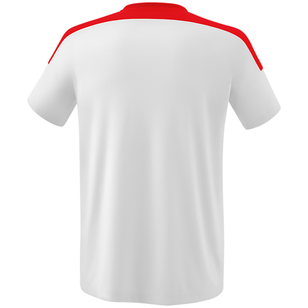 ERIMA CHANGE SHORT SLEEVE T-SHIRT, WHITE-RED-BLACK KIDS. 