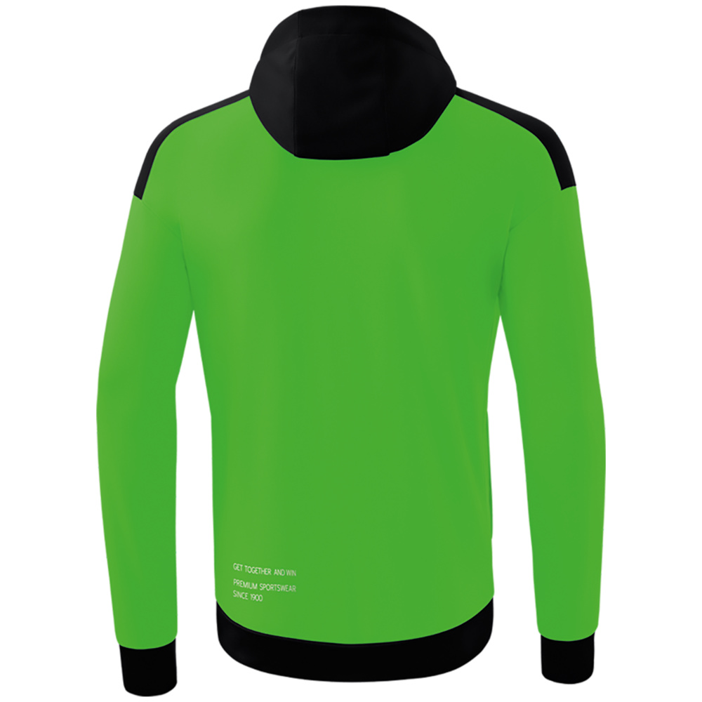 ERIMA CHANGE TRAINING JACKET WITH HOOD, GREEN-BLACK-WHITE KIDS. 