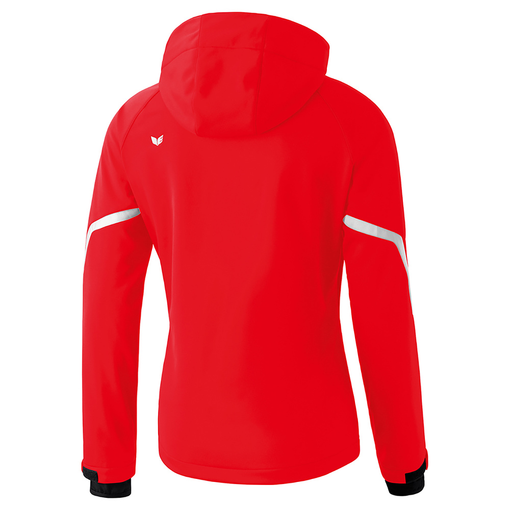 ERIMA CHAQUETA SOFTSHELL FUNCIONAL, ROJA-BLANCA MUJER. 