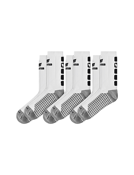 ERIMA CLASSIC 5-C CALCETINES, BLANCO-NEGRO (3 PARES). 