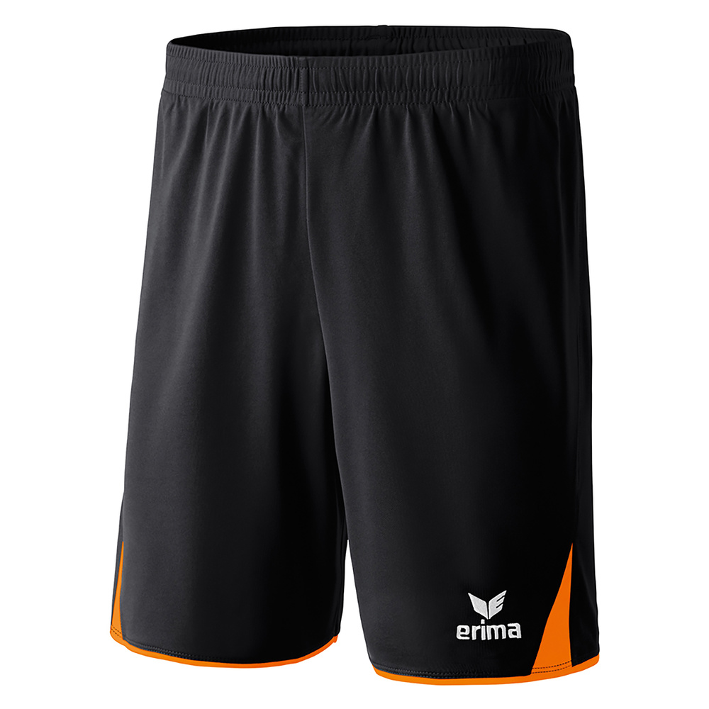 ERIMA CLASSIC 5-C SHORTS, BLACK-ORANGE KIDS. 