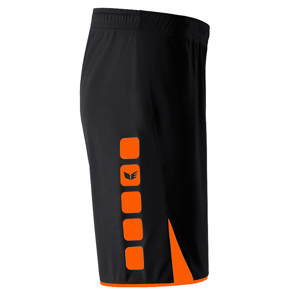 ERIMA CLASSIC 5-C SHORTS, BLACK-ORANGE MAN. 