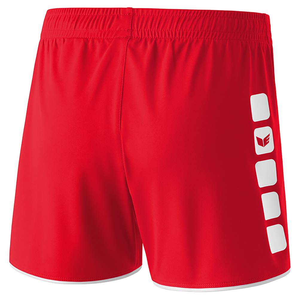 ERIMA CLASSIC 5-C SHORTS, RED-WHITE WOMAN. 