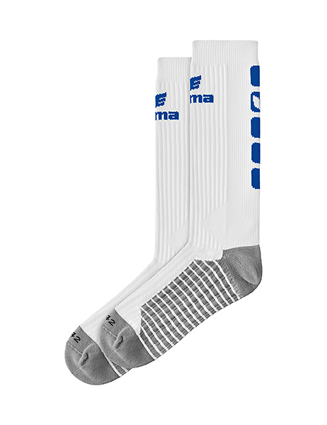 ERIMA CLASSIC 5-C SOCKS LONG, WHITE-NEW ROYAL. 