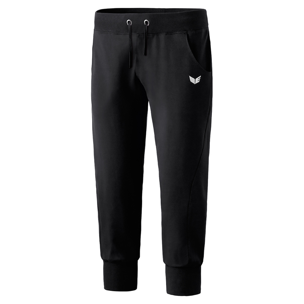 ERIMA CROPPED SWEATPANTS WITH NARROW WAISTBAND, BLACK WOMEN. 