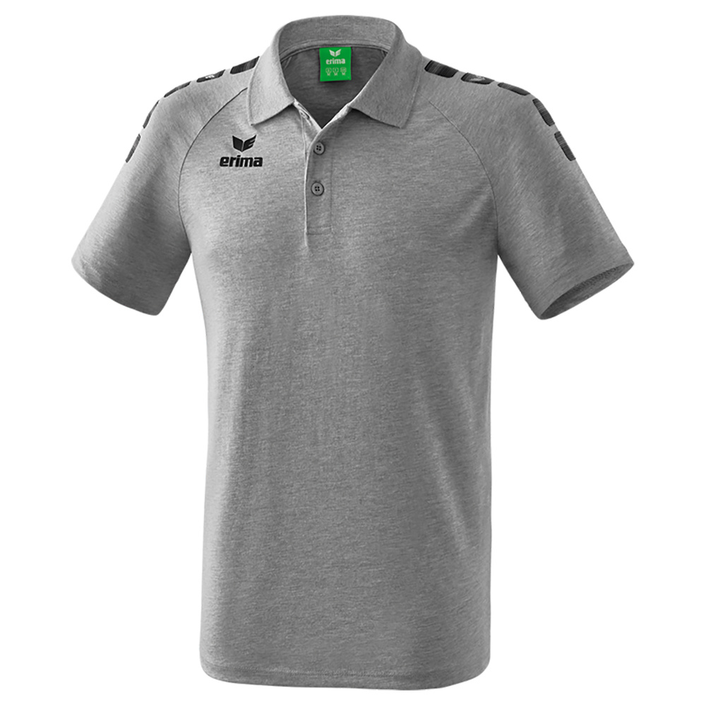 ERIMA ESSENTIAL 5-C POLO-SHIRT, SLATE GREY-BLACK KIDS. 