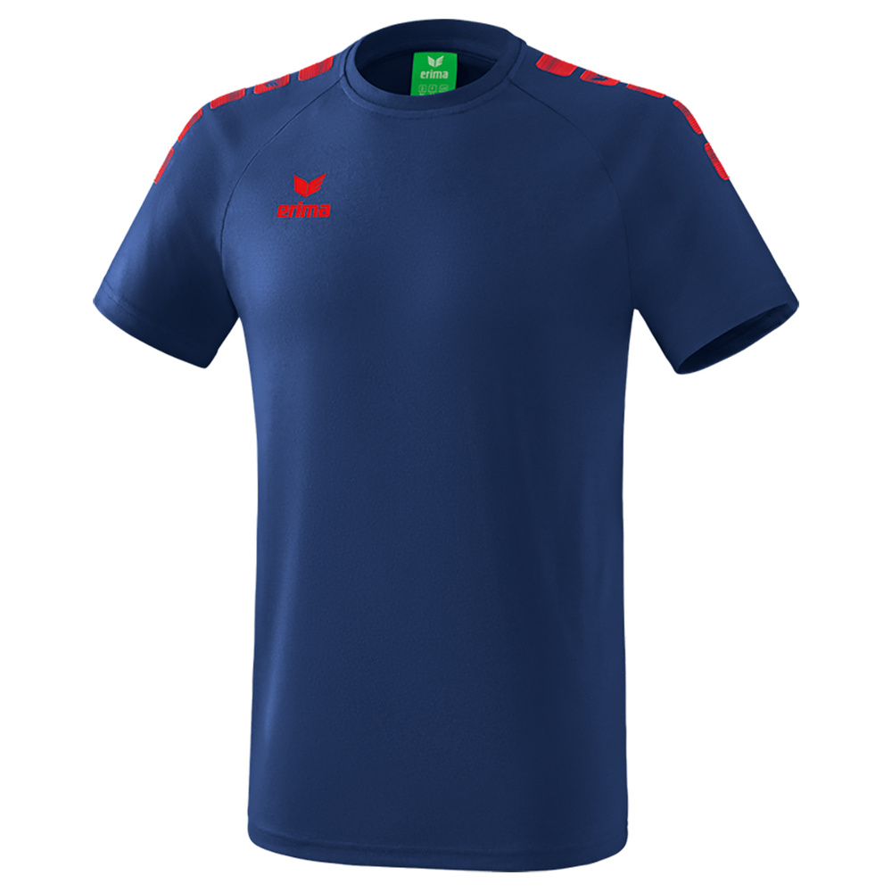 ERIMA ESSENTIAL 5-C T-SHIRT SHORT SLEEVE, NEW NAVY-RED MAN. 