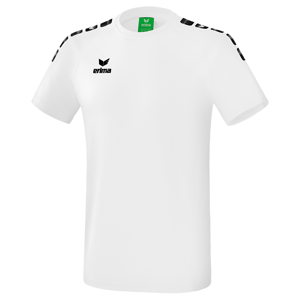 ERIMA ESSENTIAL 5-C T-SHIRT SHORT SLEEVE, WHITE-BLACK KIDS. 