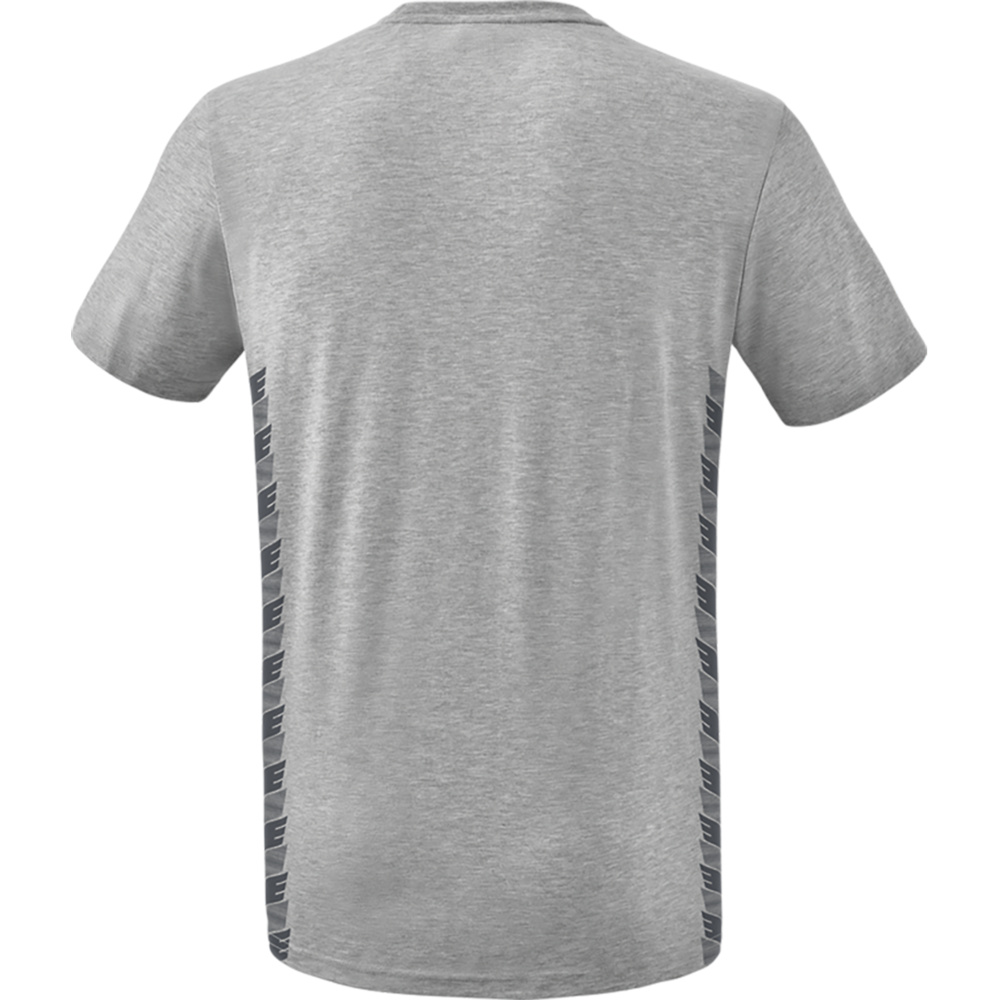 ERIMA ESSENTIAL TEAM T-SHIRT, LIGHT GREY MARL-SLATE GREY KIDS. 