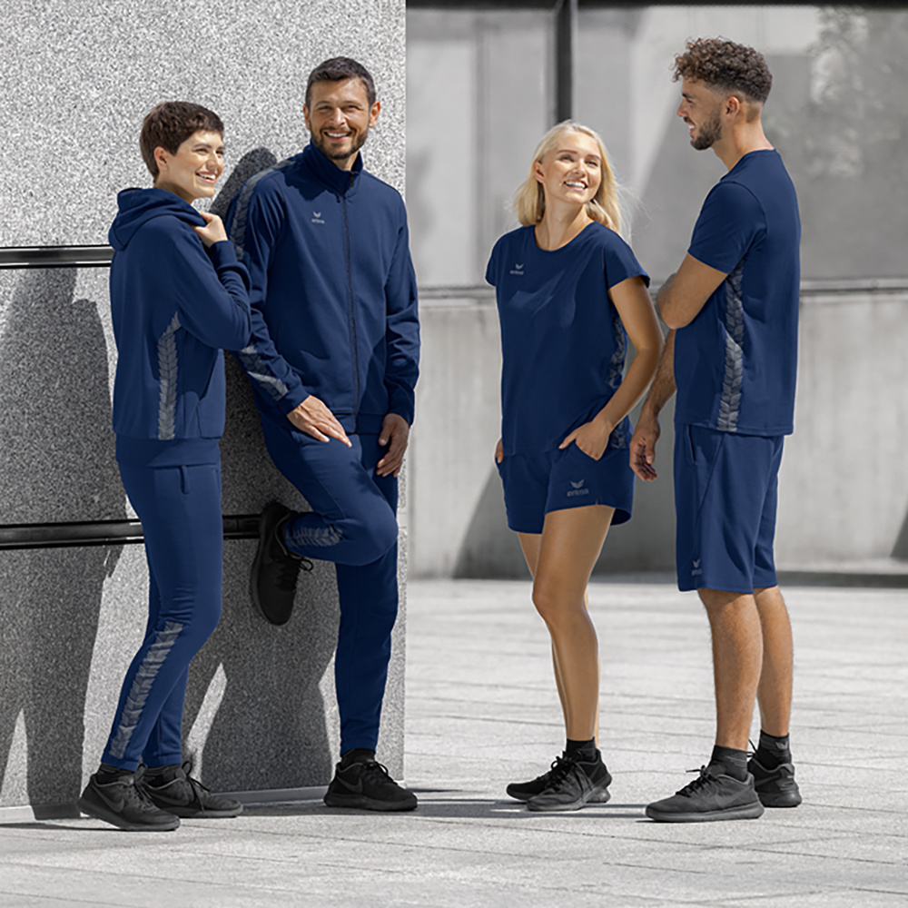 ERIMA ESSENTIAL TEAM T-SHIRT, NEW NAVY-SLATE GREY MEN. 