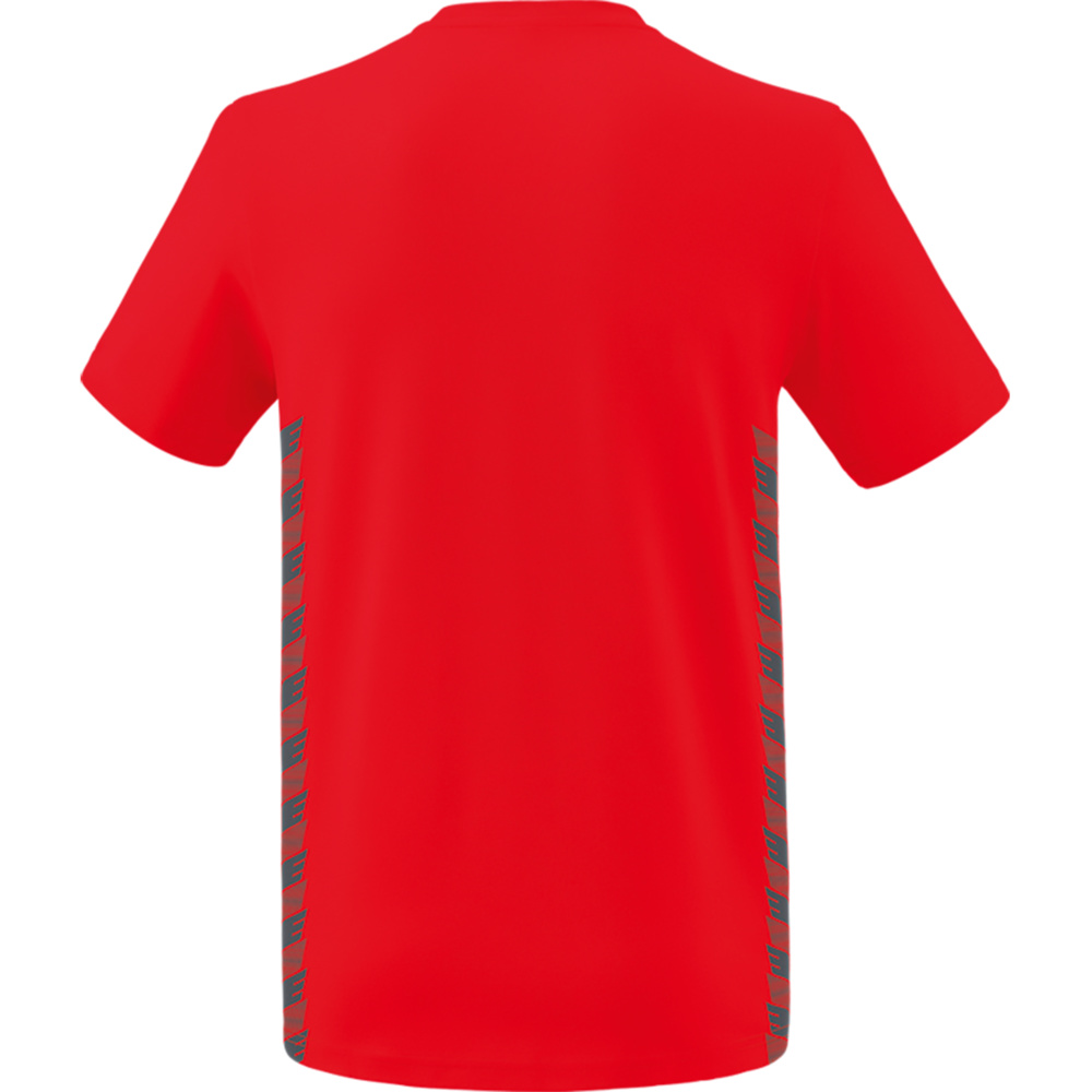 ERIMA ESSENTIAL TEAM T-SHIRT, RED-SLATE GREY MEN. 