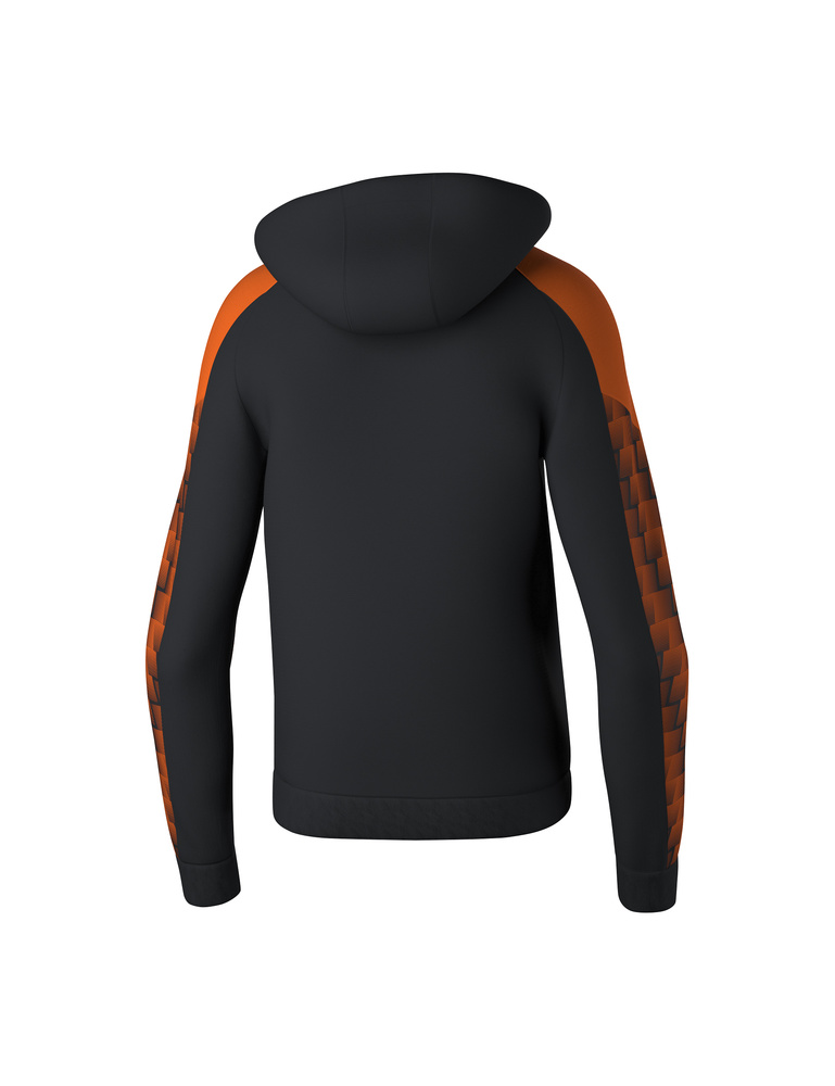 ERIMA EVO STAR HOODY, BLACK-ORANGE-KID 