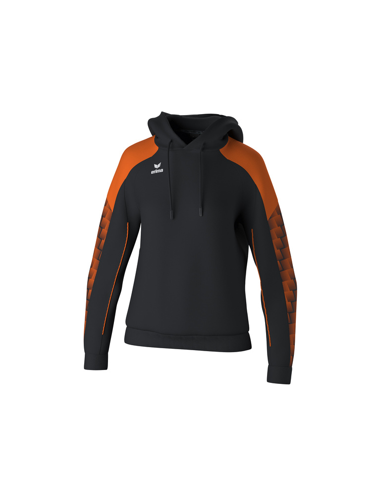 ERIMA EVO STAR HOODY, BLACK-ORANGE-WOMAN 