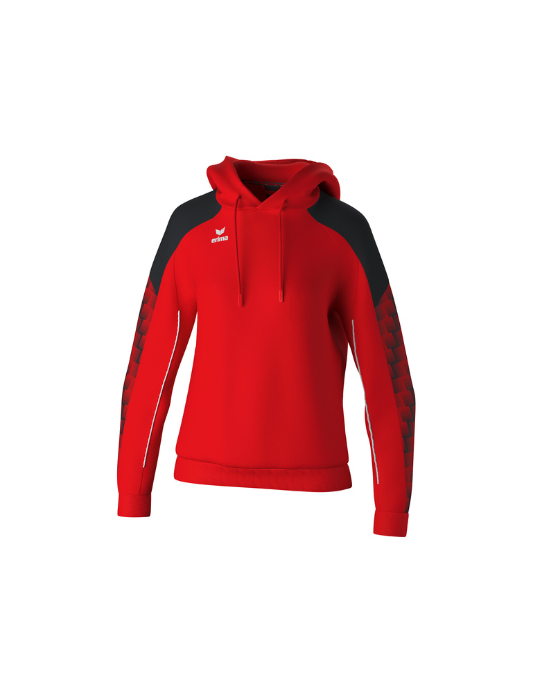 ERIMA EVO STAR HOODY, RED-BLACK-WOMAN 