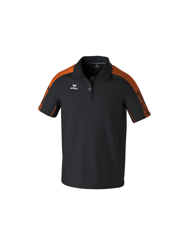 ERIMA EVO STAR POLO-SHIRT, BLACK-ORANGE-MEN 