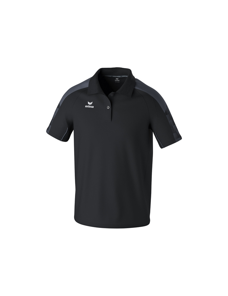 ERIMA EVO STAR POLO-SHIRT, BLACK-STATE GREY-MEN 