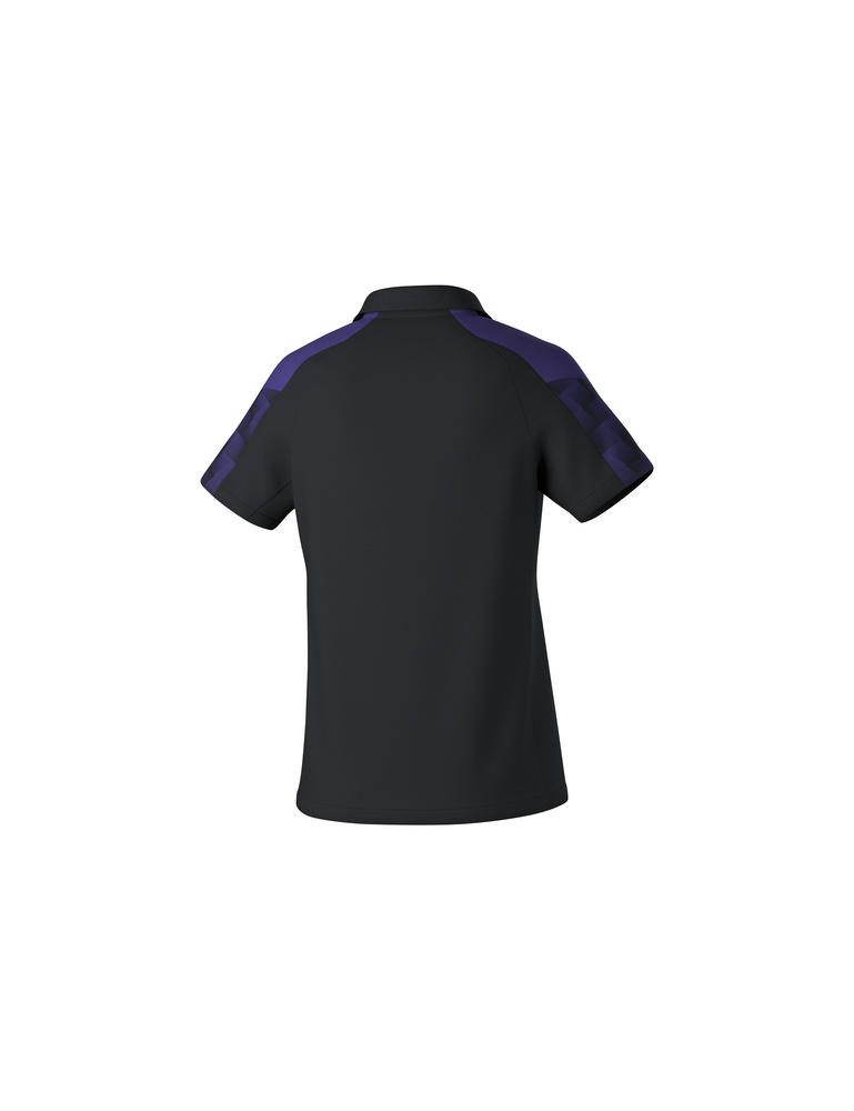 ERIMA EVO STAR POLO-SHIRT, BLACK-VIOLET-WOMAN 