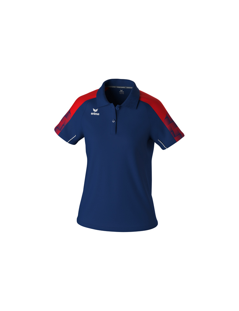 ERIMA EVO STAR POLO-SHIRT, NAVY-RED-WOMAN 