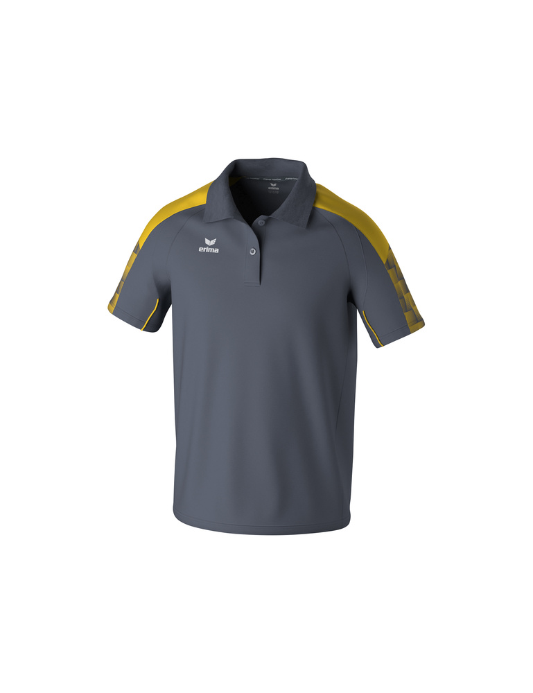 ERIMA EVO STAR POLO-SHIRT, STATE GREY-YELLOW-MEN 