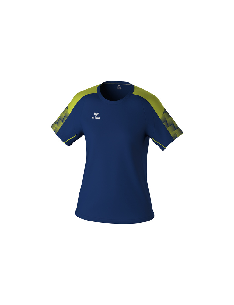 ERIMA EVO STAR T-SHIRT, NAVY-LIME-WOMAN 