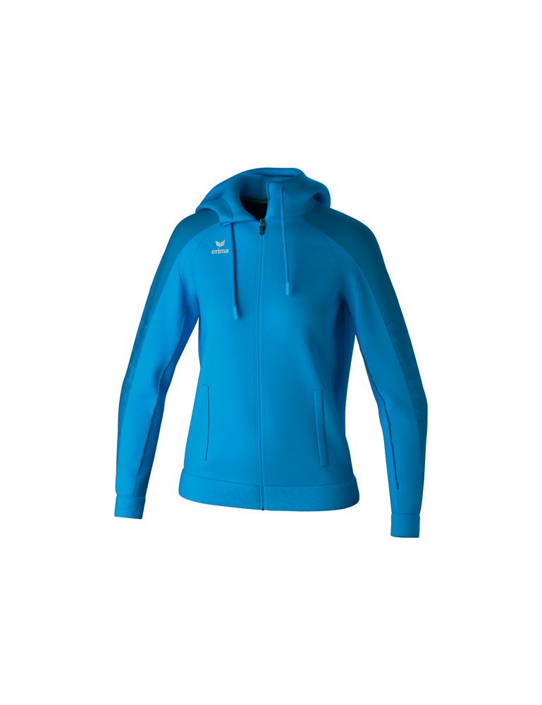 ERIMA EVO STAR TRAINNING JACKET WITH HOOD, CURACAO-MYKONOS-WOMAN 