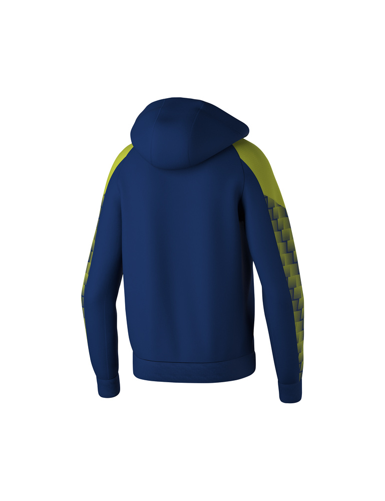 ERIMA EVO STAR TRAINNING JACKET WITH HOOD, NAVY-LIME-KID 