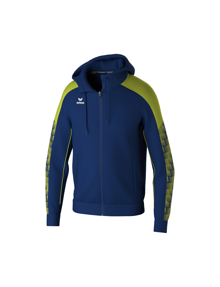 ERIMA EVO STAR TRAINNING JACKET WITH HOOD, NAVY-LIME-KID 