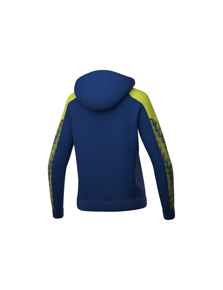 ERIMA EVO STAR TRAINNING JACKET WITH HOOD, NAVY-LIME-WOMAN 