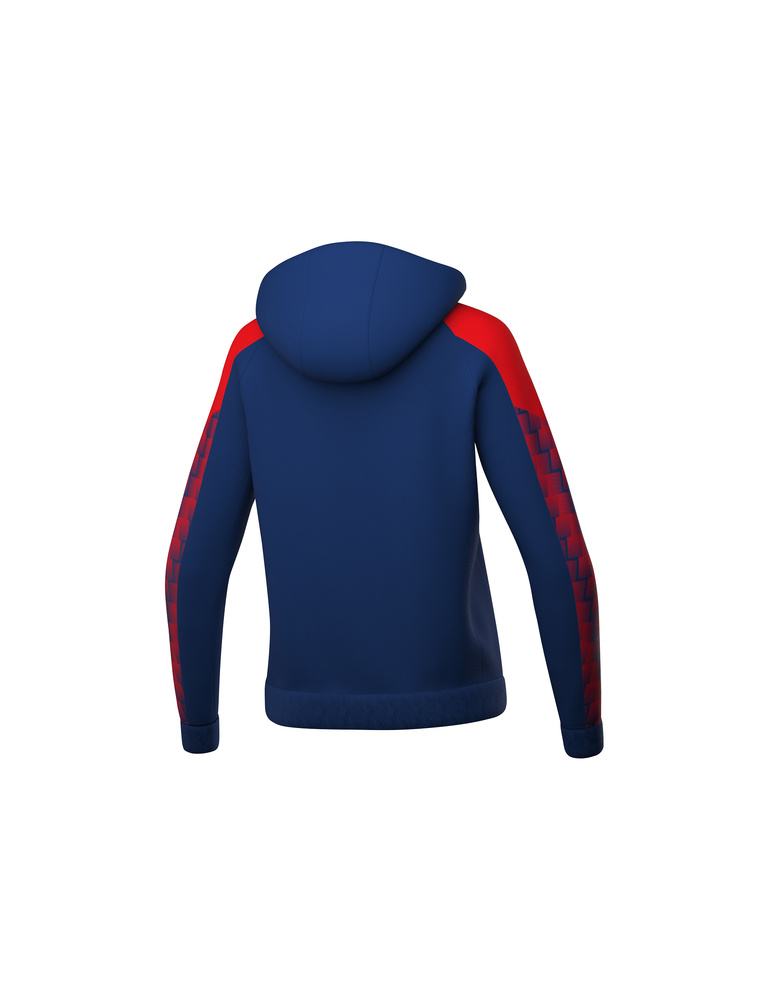 ERIMA EVO STAR TRAINNING JACKET WITH HOOD, NAVY-RED-WOMAN 