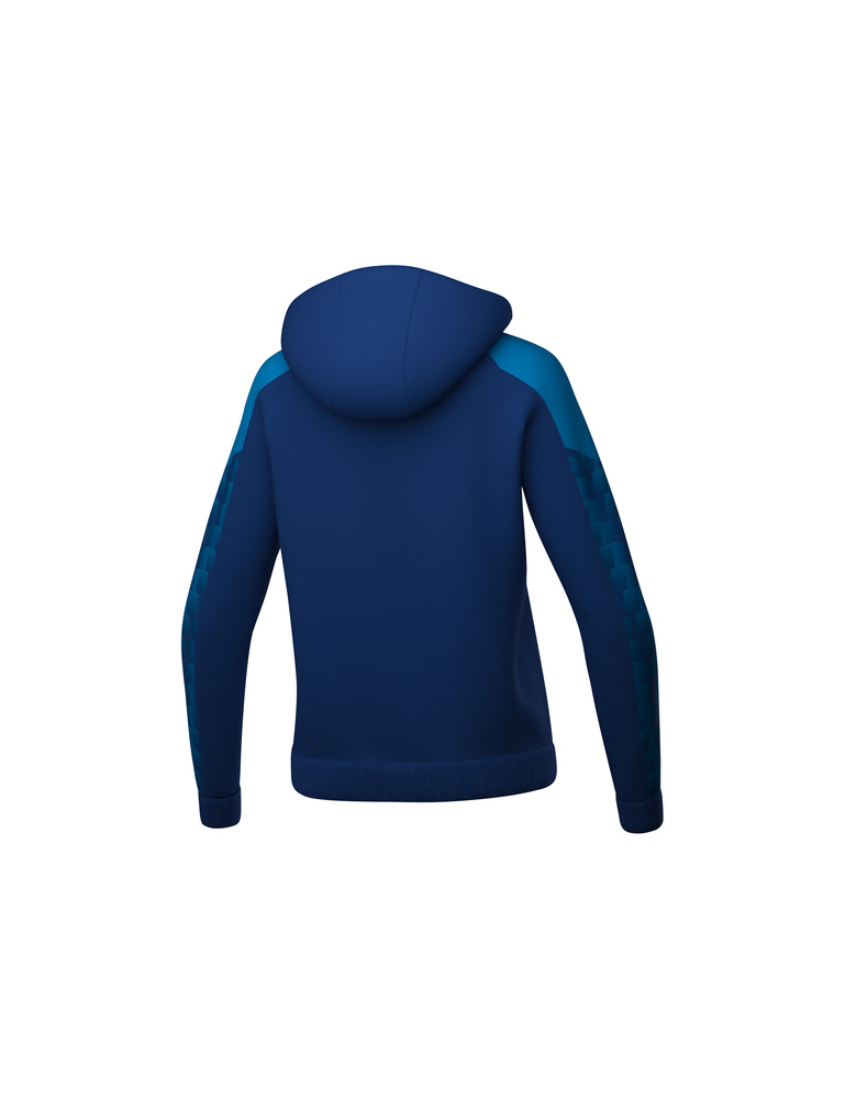 ERIMA EVO STAR TRAINNING JACKET WITH HOOD NAVY-MYKONOS AZUL-WOMAN 