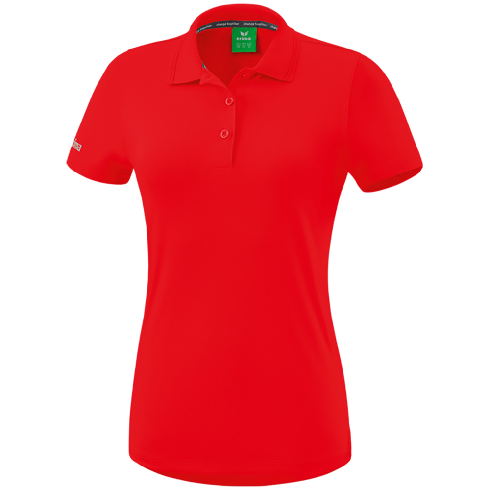 ERIMA FUNCTIONAL POLO-SHIRT, RED WOMEN. 