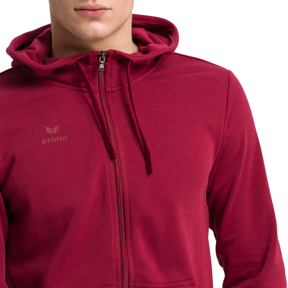 ERIMA HOODED SWEAT JACKET, BORDEAUX KIDS. 