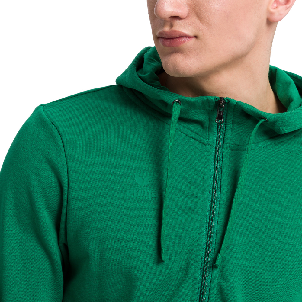 ERIMA HOODED SWEAT JACKET, EMERALD KIDS. 