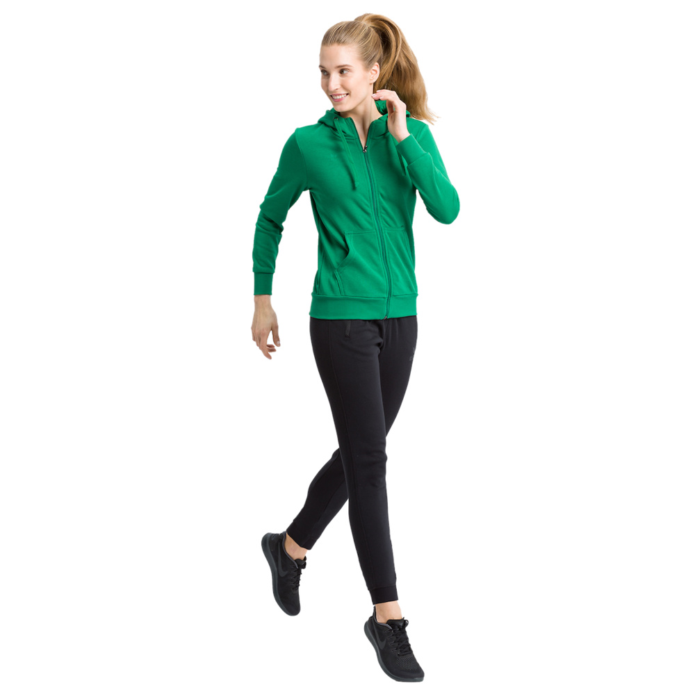 ERIMA HOODED SWEAT JACKET, EMERALD WOMEN. 