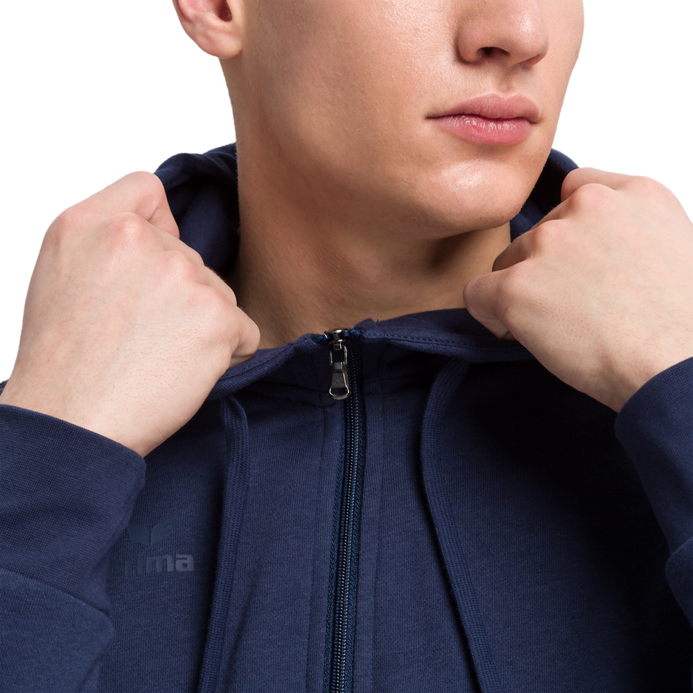 ERIMA HOODED SWEAT JACKET, NEW NAVY MEN. 