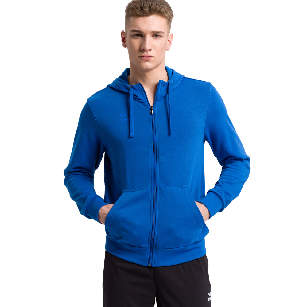 ERIMA HOODED SWEAT JACKET, NEW ROYAL MEN. 