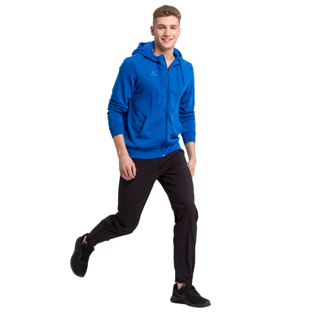 ERIMA HOODED SWEAT JACKET, NEW ROYAL MEN. 