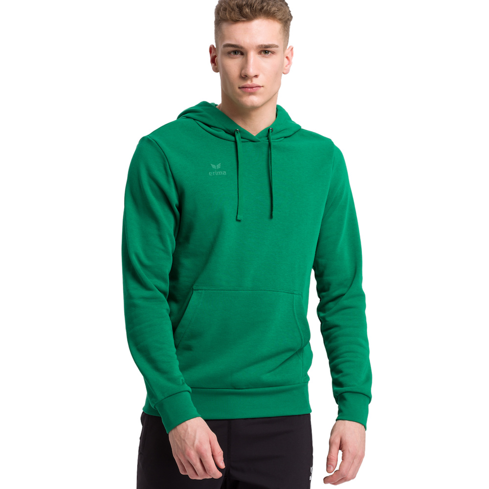 ERIMA HOODED SWEATSHIRT, EMERALD KIDS. 