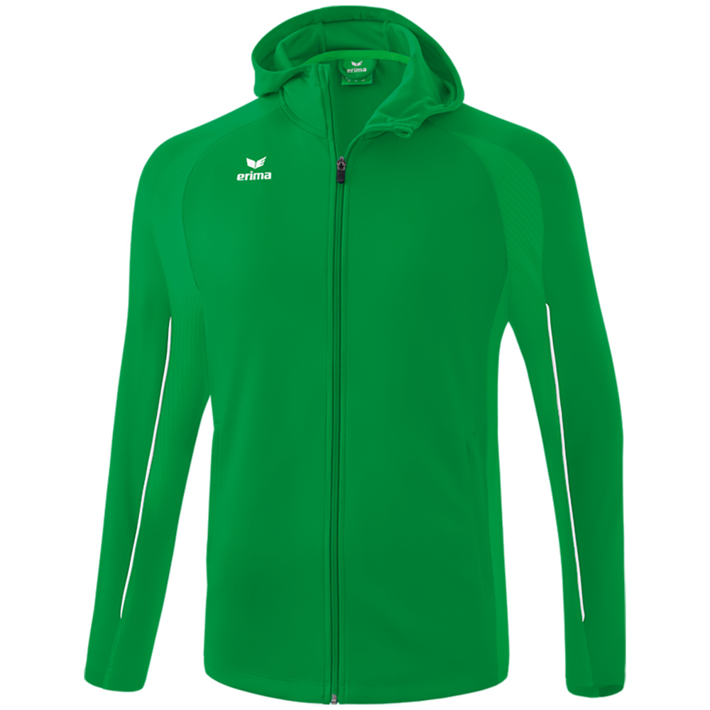 ERIMA LIGA STAR TRAINING JACKET WITH HOOD, EMERALD UNISEX. 