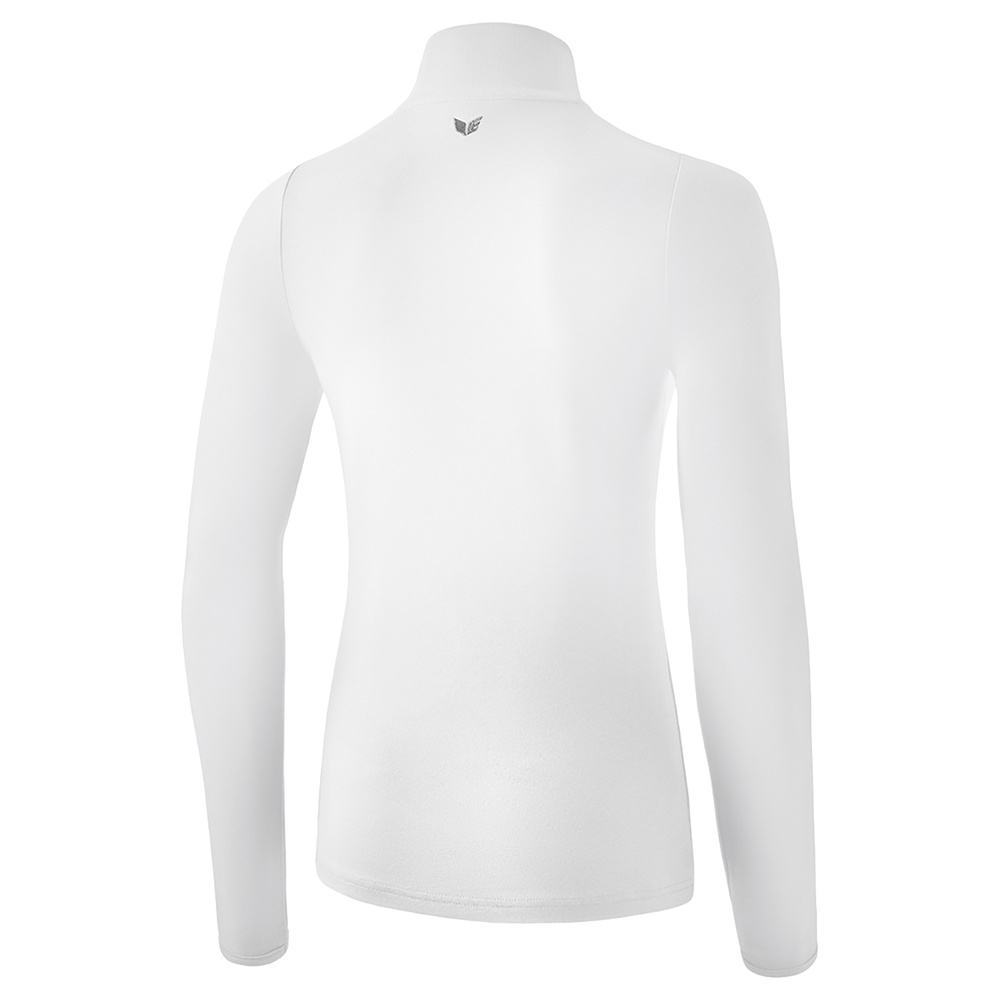 ERIMA NECK JUMPER LONG SLEEVE POLO, WHITE WOMEN. 