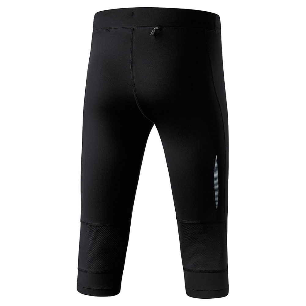 ERIMA PERFORMANCE CROPPED RUNNING PANTS, BLACK KIDS. 