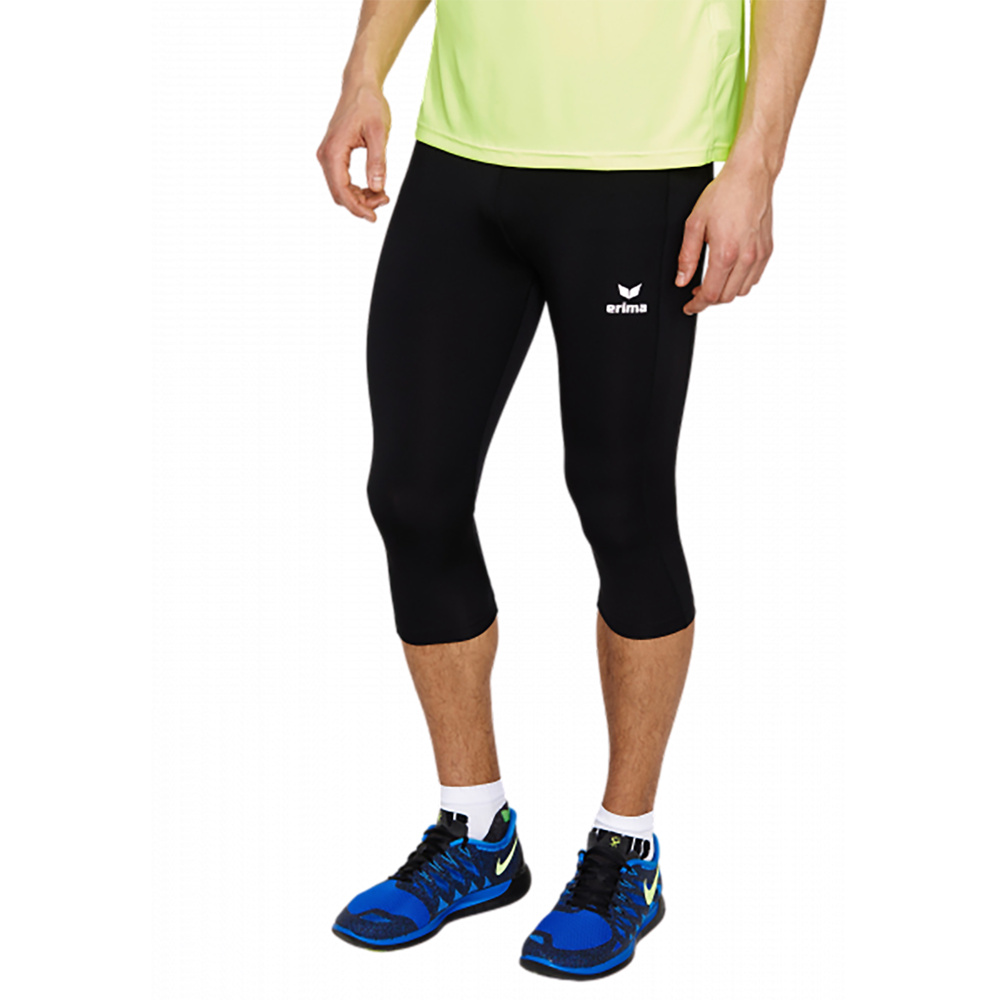 ERIMA PERFORMANCE CROPPED RUNNING PANTS BLACK MEN