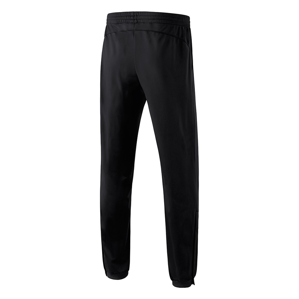 ERIMA POLYESTER TRAINING PANTS WITH NARROW WAISTBAND, BLACK UNISEX. 