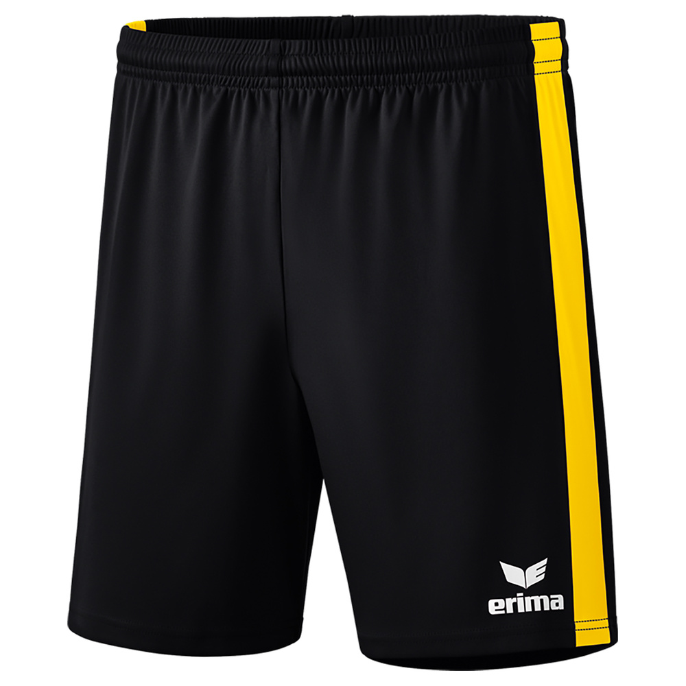 ERIMA RETRO STAR SHORTS BLACK YELLOW KIDS